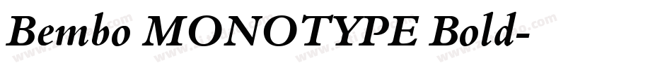 Bembo MONOTYPE Bold字体转换
